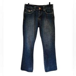 G By Guess Men’s Joey Low Bootcut Dark Wash Button Fly Retro Style Jeans 32 X 32
